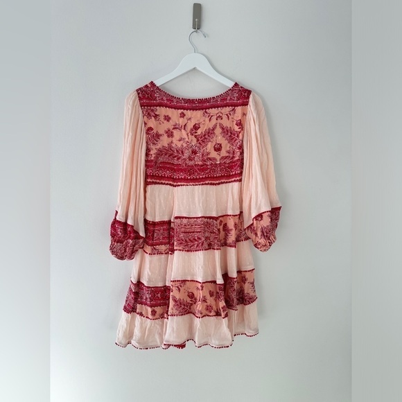 FREE PEOPLE My Love Mini Dress in Tea Combo XS - Picture 9 of 10